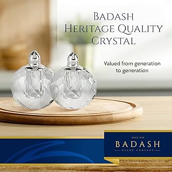 Amazon.com: Badash Zendra Crystal Salt And Pepper Shaker Set